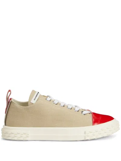 Giuseppe Zanotti Nicki Leather Low-top Sneakers In Neutrals