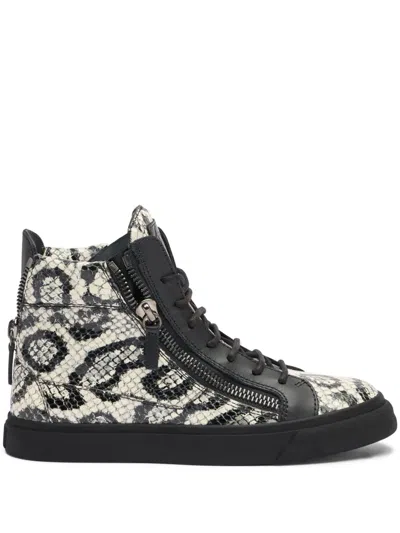 Giuseppe Zanotti Nicki Leather Sneakers In Black