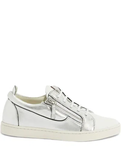 Giuseppe Zanotti Nicki Metallic Trainers In Silver