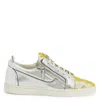 Giuseppe Zanotti Nicki Metallic Zip-detail Sneakers In Silver