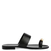 Giuseppe Zanotti Norbert Flat Sandals In Black
