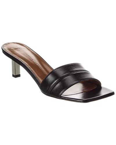 Giuseppe Zanotti Obelos 50 Leather Sandal In Black