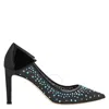 GIUSEPPE ZANOTTI OPEN BOX - GIUSEPPE ZANOTTI LADIES KARLA 85 CRYSTAL EMBELLISHED MESH PUMPS