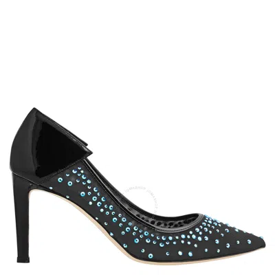 Giuseppe Zanotti Open Box -  Ladies Karla 85 Crystal Embellished Mesh Pumps In Multi