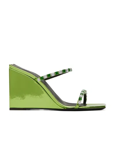 Giuseppe Zanotti Open-toed Heels In Green