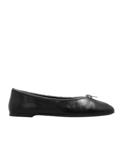 Giuseppe Zanotti Oraine Flat Ballerina Shoes In Black