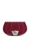 Giuseppe Zanotti Orbits Leather Clutch Bag In Red