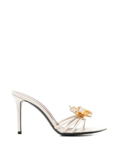 Giuseppe Zanotti Orchid Strappy Mules In Neutral