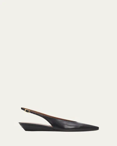 Giuseppe Zanotti Orsola Leather Wedge Sandals In Black