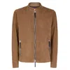 Giuseppe Zanotti Oscar Zip-up Suede Jacket In Brown