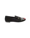 Giuseppe Zanotti Panther Embellished Loafers In Black Suede In Black