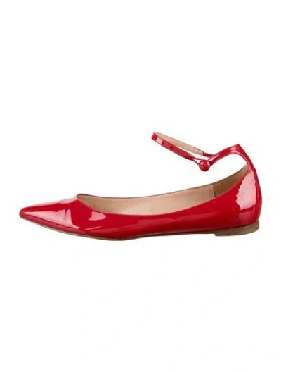 Pre-owned Giuseppe Zanotti Patent Leather Ballet Flats In Red