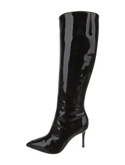 Pre-owned Giuseppe Zanotti Patent Leather Boots In Black