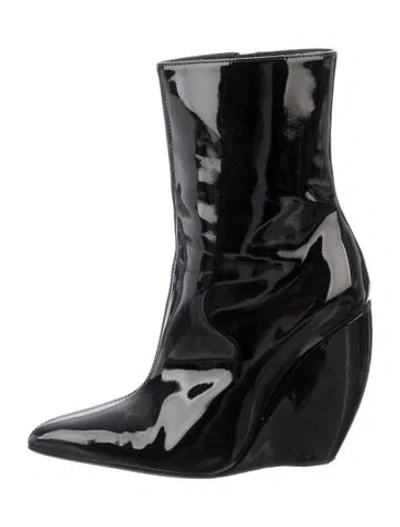 Pre-owned Giuseppe Zanotti Patent Leather Boots In Black