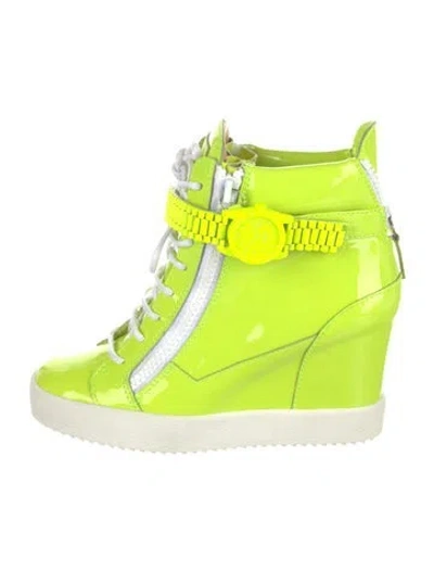 Pre-owned Giuseppe Zanotti Patent Leather Boots In Green