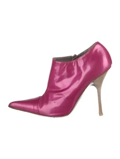 Pre-owned Giuseppe Zanotti Patent Leather Boots In Pink