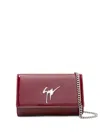 Giuseppe Zanotti Patent-leather Clutch Bag In Red