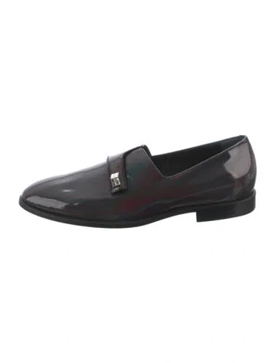 Pre-owned Giuseppe Zanotti Patent Leather Monk Straps In Black