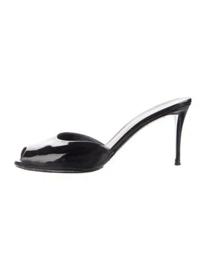 Pre-owned Giuseppe Zanotti Patent Leather Mules In Black