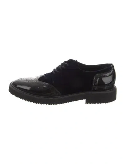 Pre-owned Giuseppe Zanotti Patent Leather Oxfords In Black
