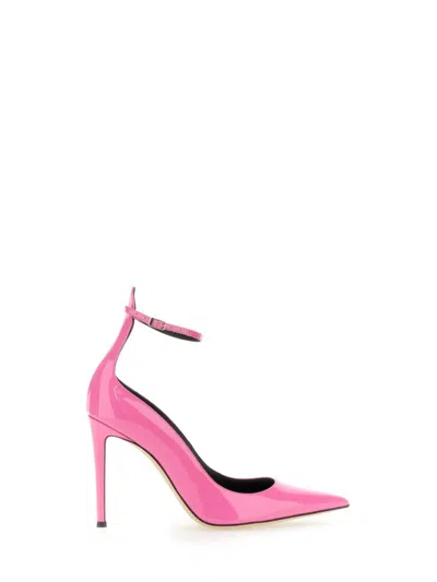 Giuseppe Zanotti Patent Leather Mini Pumps With Adjustable Heel 10.5cm In Pink