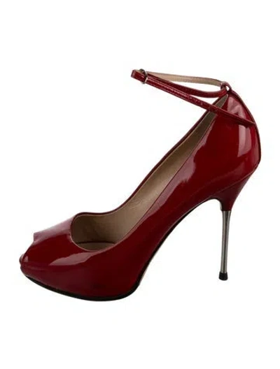 Pre-owned Giuseppe Zanotti Patent Leather Pumps In Red