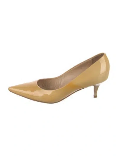 Pre-owned Giuseppe Zanotti Patent Leather Pumps In Yellow