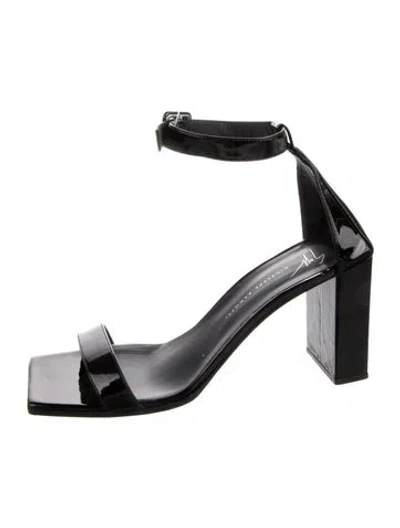 Pre-owned Giuseppe Zanotti Patent Leather Sandals In Black