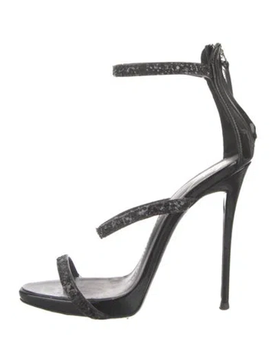 Pre-owned Giuseppe Zanotti Patent Leather Sandals In Black