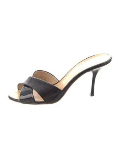 Pre-owned Giuseppe Zanotti Patent Leather Sandals In Black