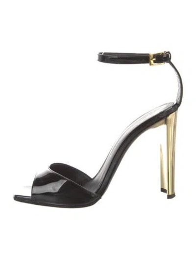 Pre-owned Giuseppe Zanotti Patent Leather Sandals In Black