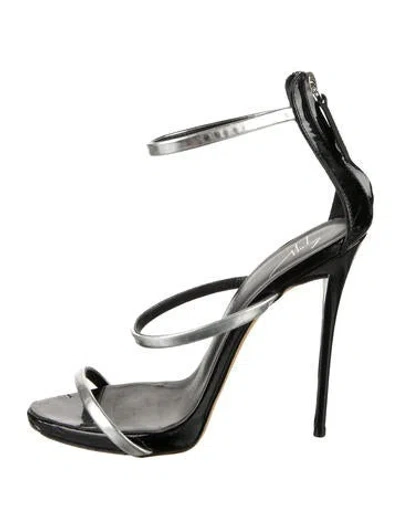 Pre-owned Giuseppe Zanotti Patent Leather Sandals In Black