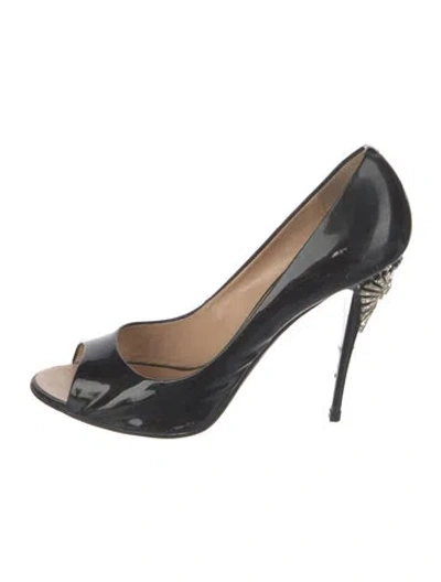 Pre-owned Giuseppe Zanotti Patent Leather Sandals In Black