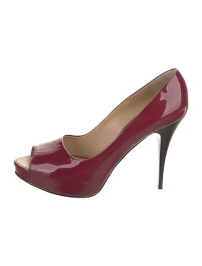 Pre-owned Giuseppe Zanotti Patent Leather Sandals In Burgundy