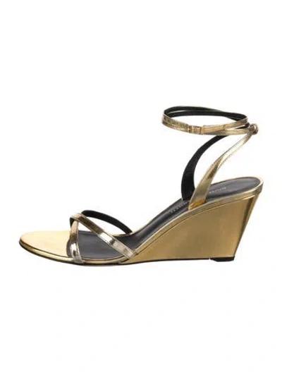 Pre-owned Giuseppe Zanotti Patent Leather Sandals In Gold