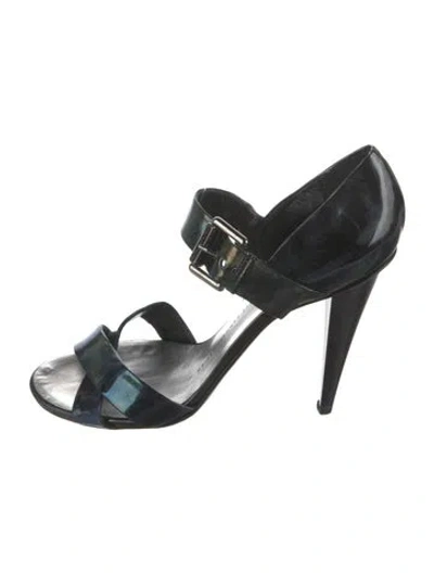 Pre-owned Giuseppe Zanotti Patent Leather Sandals In Multi