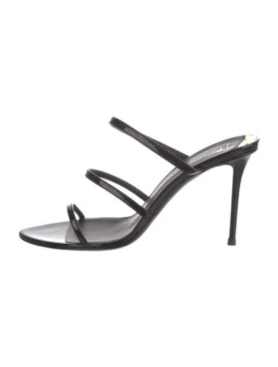 Pre-owned Giuseppe Zanotti Patent Leather Slides In Black
