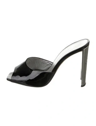 Pre-owned Giuseppe Zanotti Patent Leather Slides In Black