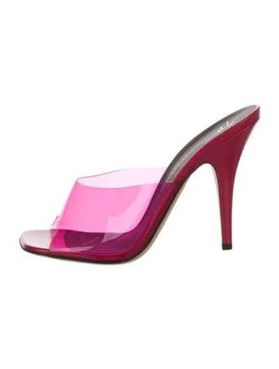 Pre-owned Giuseppe Zanotti Patent Leather Slides In Pink