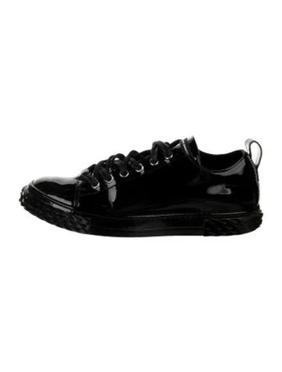 Pre-owned Giuseppe Zanotti Patent Leather Sneakers In Black