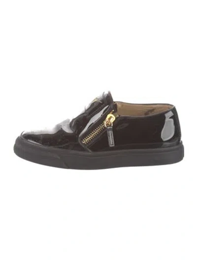 Pre-owned Giuseppe Zanotti Patent Leather Sneakers In Brown