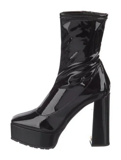 Pre-owned Giuseppe Zanotti Patent Leather Sock Boots In Black
