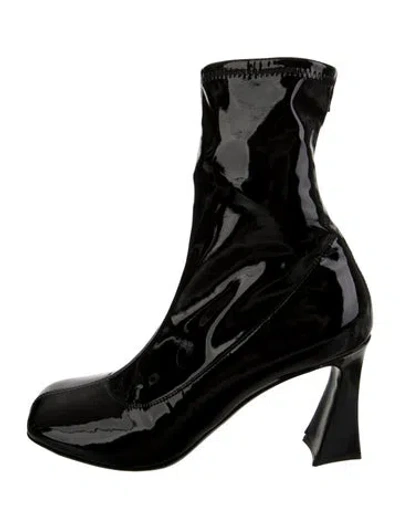 Pre-owned Giuseppe Zanotti Patent Leather Sock Boots In Black