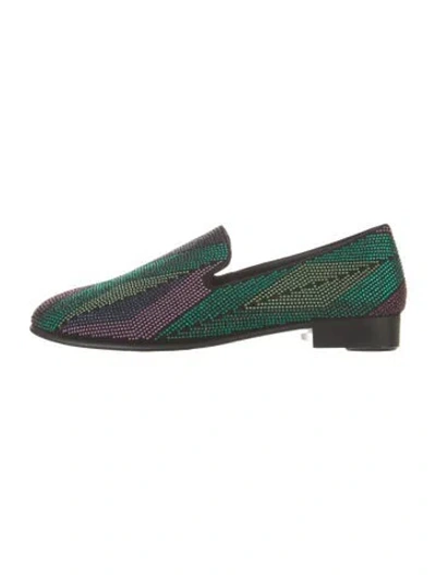 Pre-owned Giuseppe Zanotti Patterned Slippers In Green