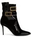 Giuseppe Zanotti Pearlie 105mm Leather Ankle Boots In Black