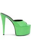 Giuseppe Zanotti Peep-toe Platform Sandals In Green