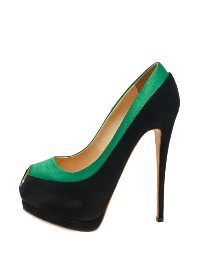 Pre-owned Giuseppe Zanotti Peep-toe Platform Pumps In Black