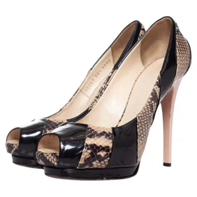 Pre-owned Giuseppe Zanotti , Peep-toe Platform Pumps In Sand