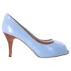 Giuseppe Zanotti Peeptoe Pumps In Light Blue Leather In Blue
