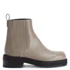 Giuseppe Zanotti Peyen Leather Boots In Grey